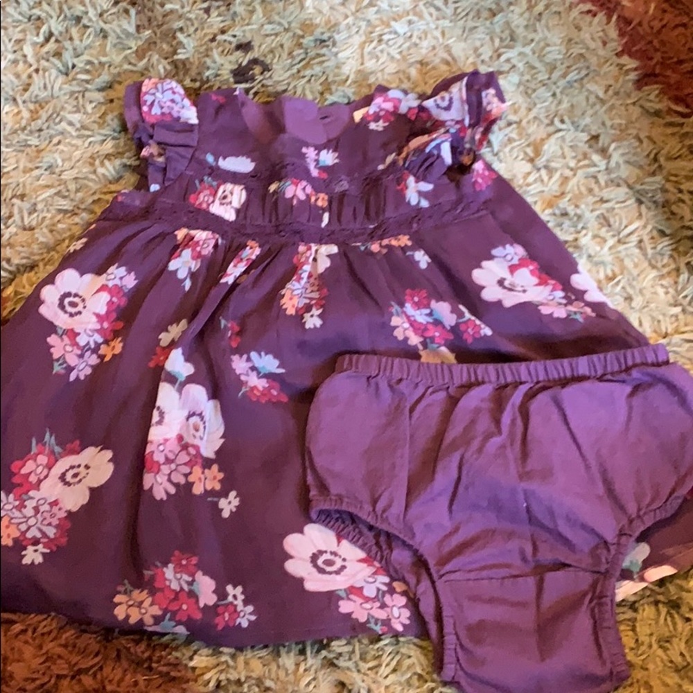 Gap girl floral dress and bloomers 6-12 month
